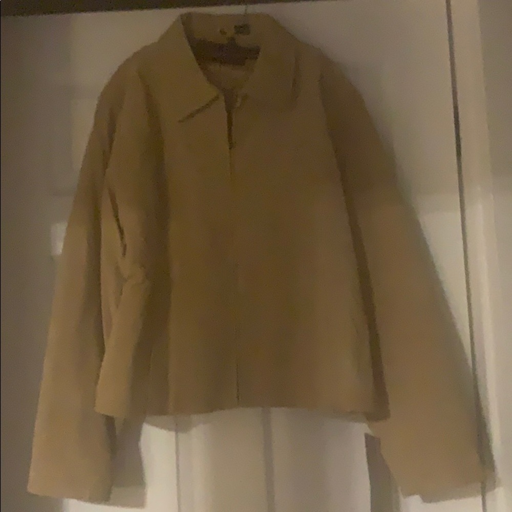 Tan leather jacket